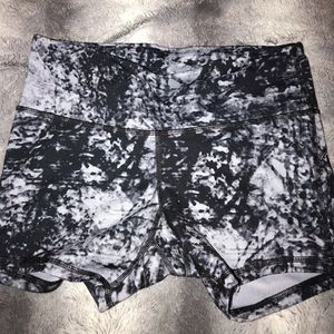 White and Black Splattered Spandex